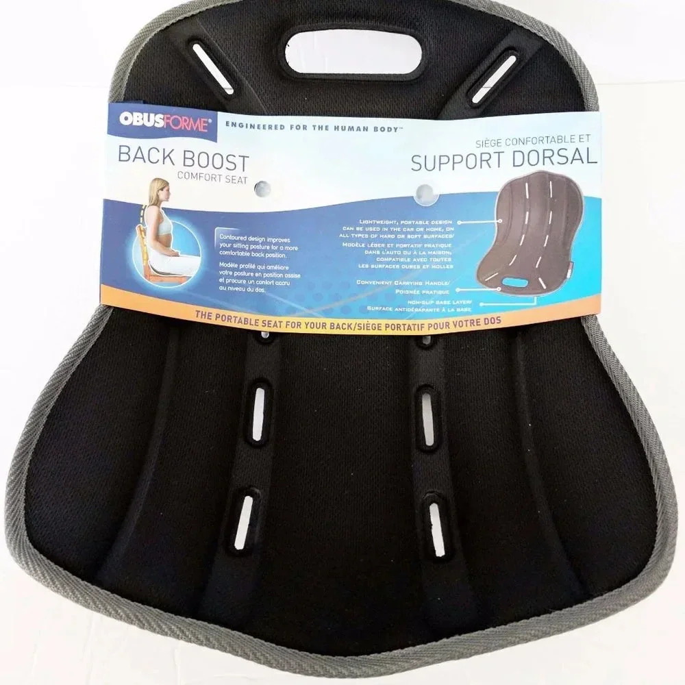 ObusForme Homedics Seat Back Boost  Posture Seat Dorsal Health Obus New